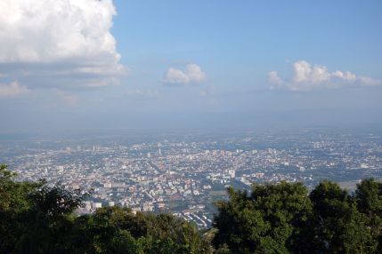 View over Chian Mai from Wat Phrathat Doi Suthep